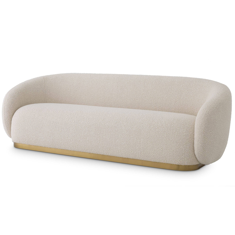 Диван Eichholtz Sofa Brice Boucle cream Кремовый Латунь в Перми | Loft Concept 