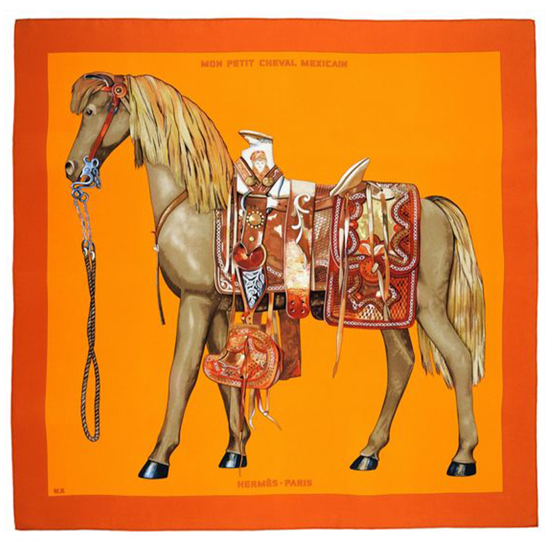 Плед Hermes Horse Orange Plaid Оранжевый в Перми | Loft Concept 