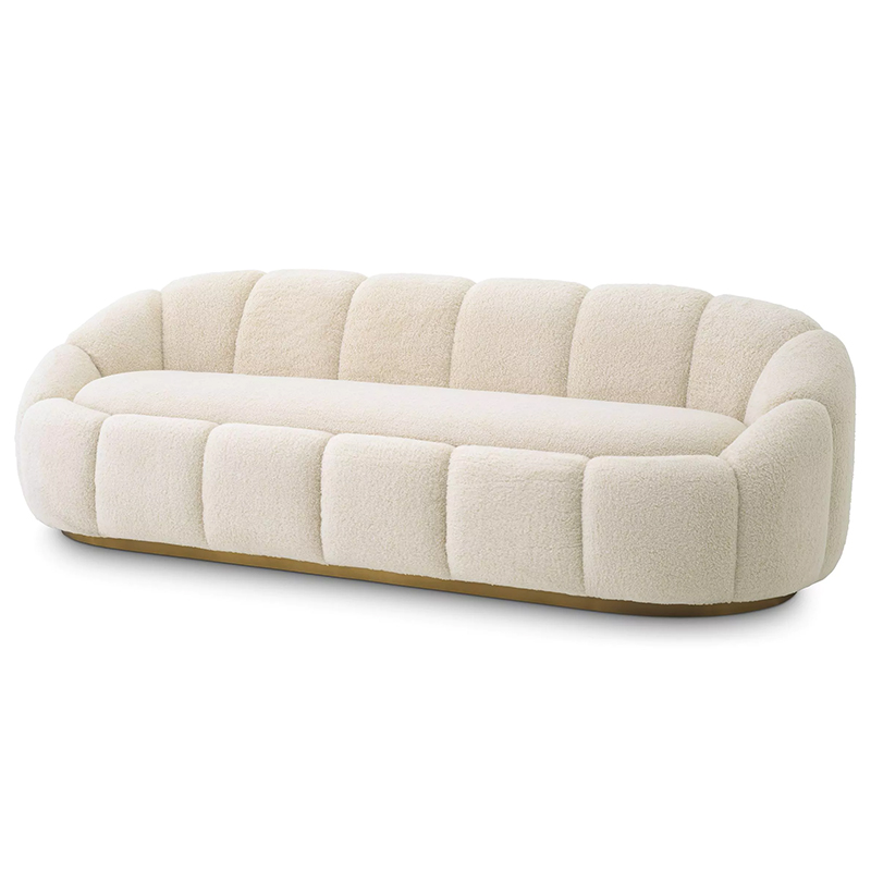 Диван Eichholtz Sofa Inger Brisbane Cream Кремовый Латунь в Перми | Loft Concept 