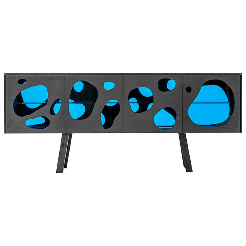 Комод Campana Brothers Sideboard Aquario Prototype Glass and Wood by BD Дерево Темно-Серый Синий Комод Campana Brothers Sideboard Aquario Prototype Glass and Wood by BD Дерево Темно-Серый Синий в Перми | Loft Concept