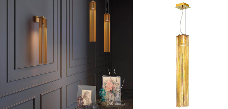 Подвесной светильник Atlantis Chain Gold One Подвесной светильник Atlantis Chain Gold One - Loft-Concept в Перми