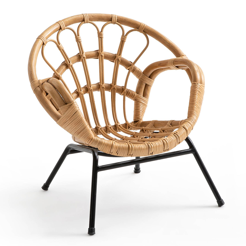 Кресло детское Wicker Baby Chair Бежевый Черный в Перми | Loft Concept 