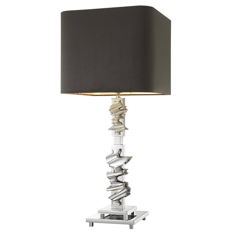 Настольная лампа Eichholtz Table Lamp Abruzzo Nickel Никель Серый в Перми | Loft Concept 