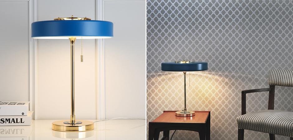 Настольная Bert Frank Revolve Table Lamp Blue Настольная Bert Frank Revolve Table Lamp Blue - Loft-Concept в Перми