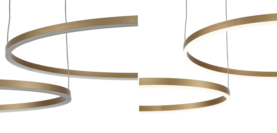 Подвесной светильник Neo Circles Double Gold Подвесной светильник Neo Circles Double Gold - Loft-Concept в Перми