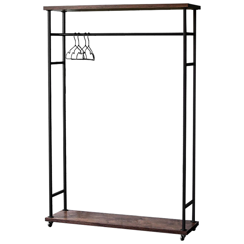 Рейл Lowery Brown Industrial Metal Rust Clothes Rail Черный Коричневый в Перми | Loft Concept 