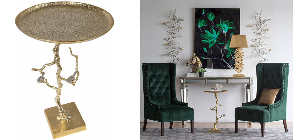 Приставной столик Tree Branch & Bird Gold Приставной столик Tree Branch & Bird Gold - Loft-Concept в Перми
