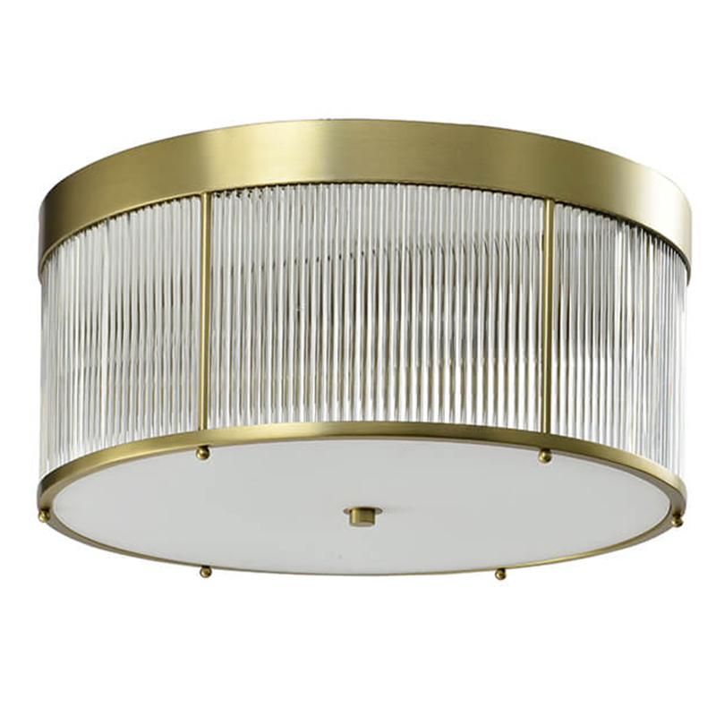 Потолочный светильник Caleb Brass Ceiling Lamp Латунь Прозрачный (Transparent) в Перми | Loft Concept 