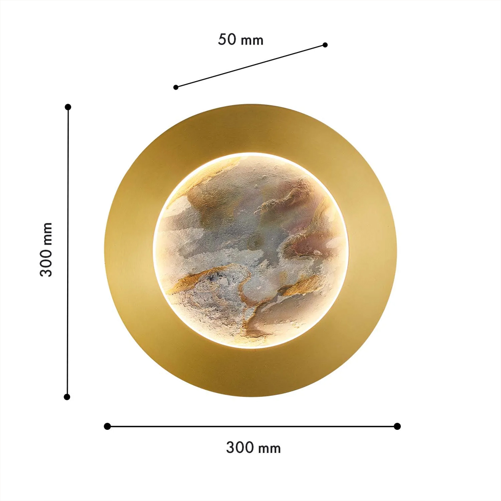 Бра в форме диска цвета латунь Brass Borders в Перми