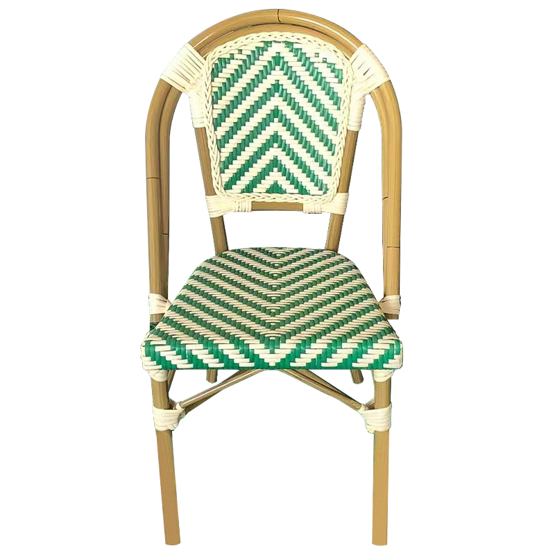 Стул ротанг Wicker Fabian Rattan Chair Green Древесина Зеленый Бежевый в Перми | Loft Concept 