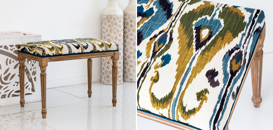 Банкетка Ikat Pattern из натурального бука Банкетка Ikat Pattern из натурального бука - Loft-Concept в Перми