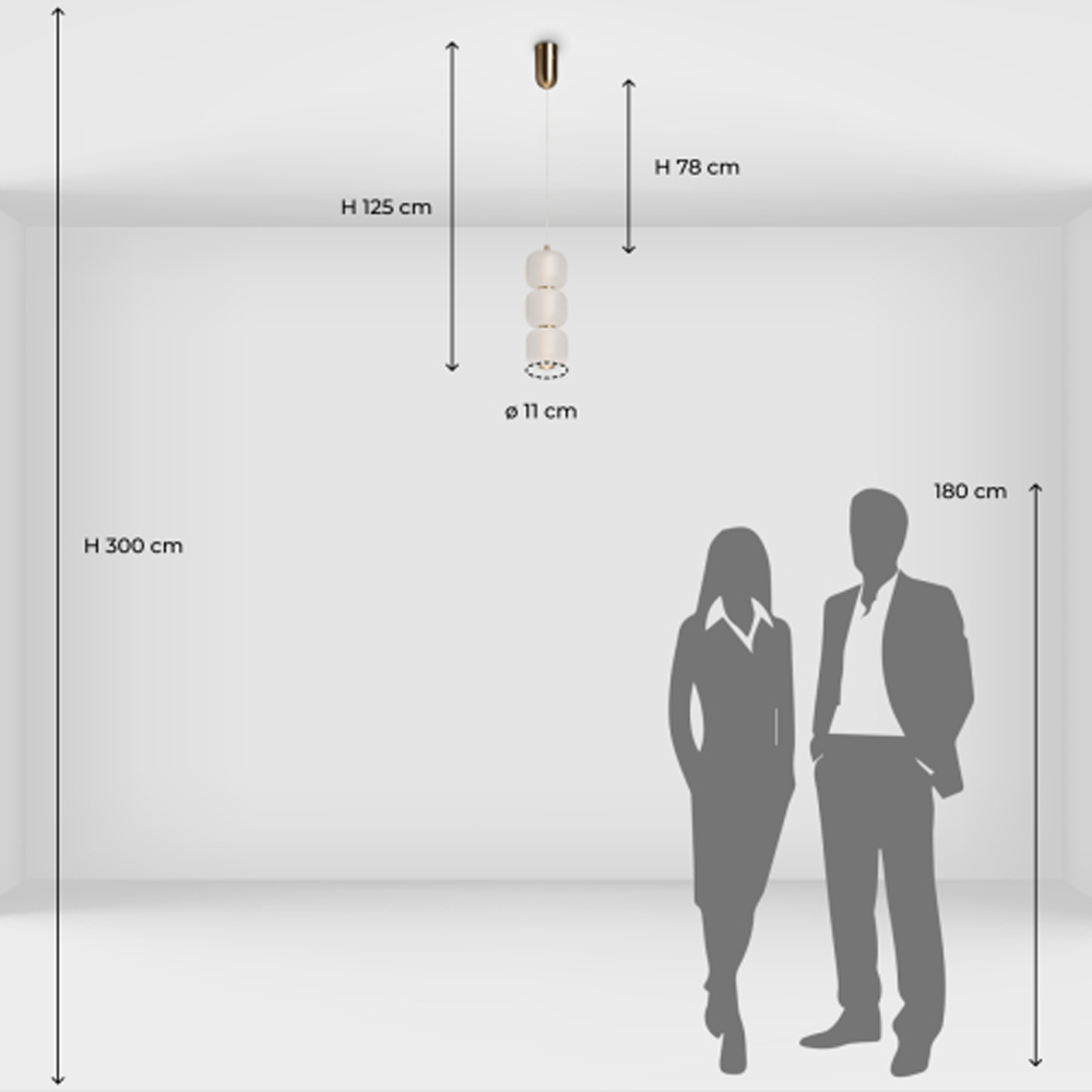 Подвесной светильник с 3-мя округлыми матовыми плафонами из белого стекла Golden Swirl в Перми