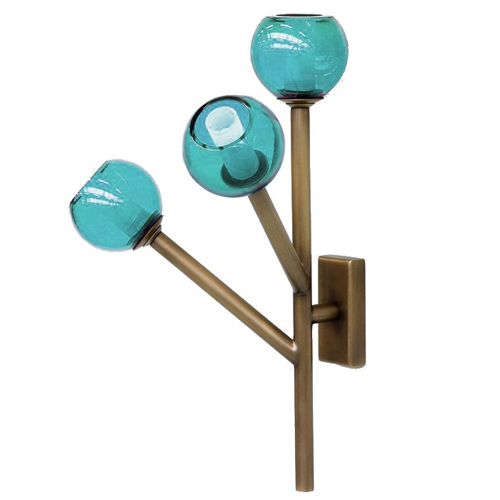 Бра Last Night Wall Lamp Turquoise Латунь Бирюзовый в Перми | Loft Concept 