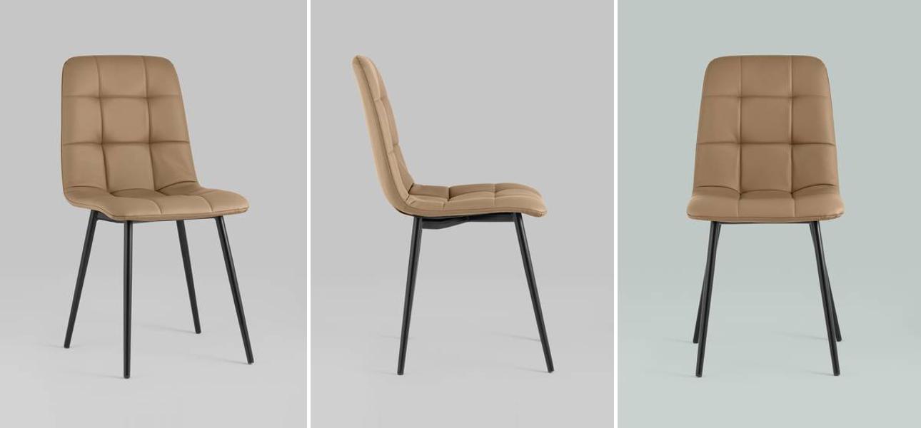 Стул NANCY S Chair Экокожа Цвет Капучино - фото