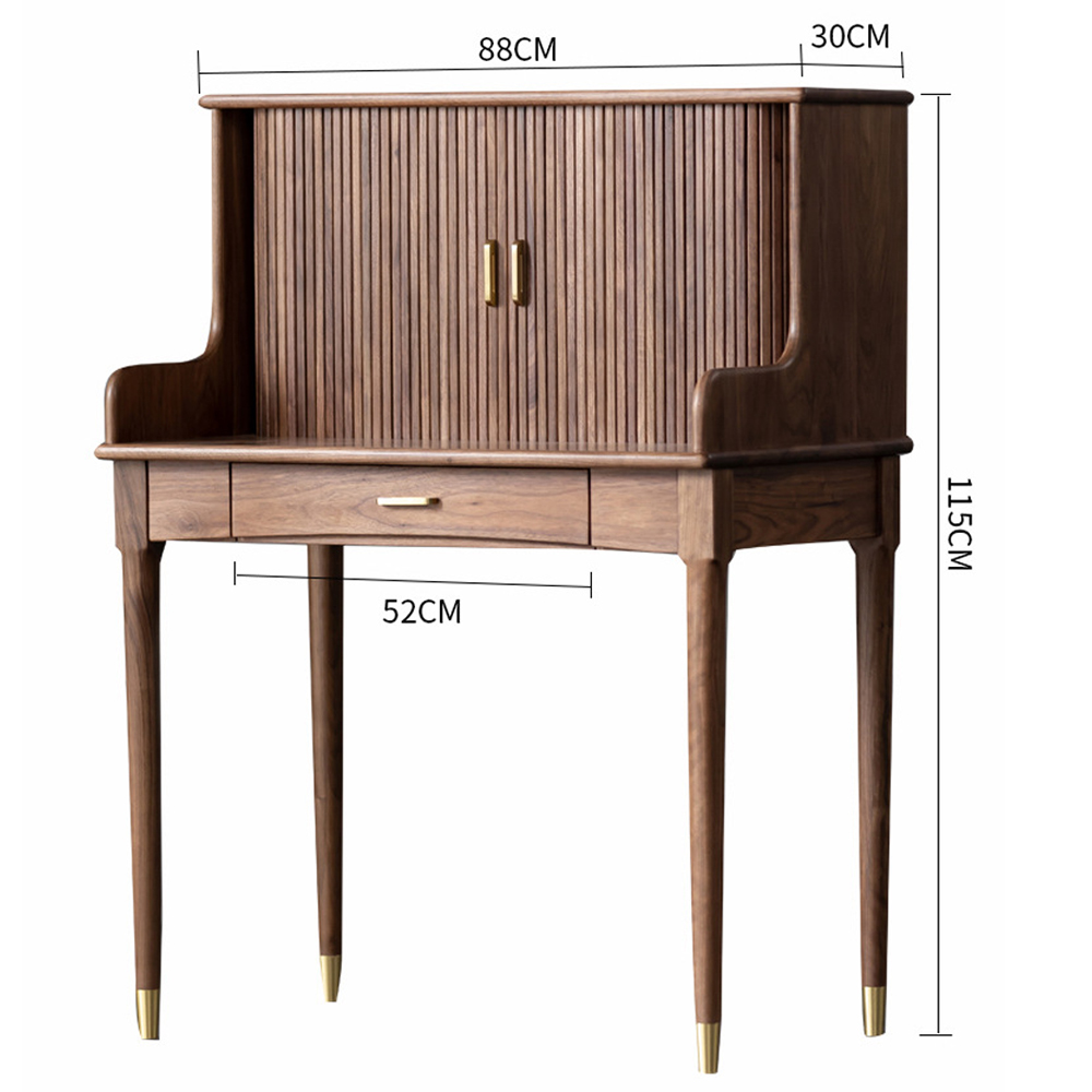 Туалетный стол деревянный с ящиком и зеркалом Moon Walnut Furniture Туалетный стол деревянный с ящиком и зеркалом Moon Walnut Furniture в Перми