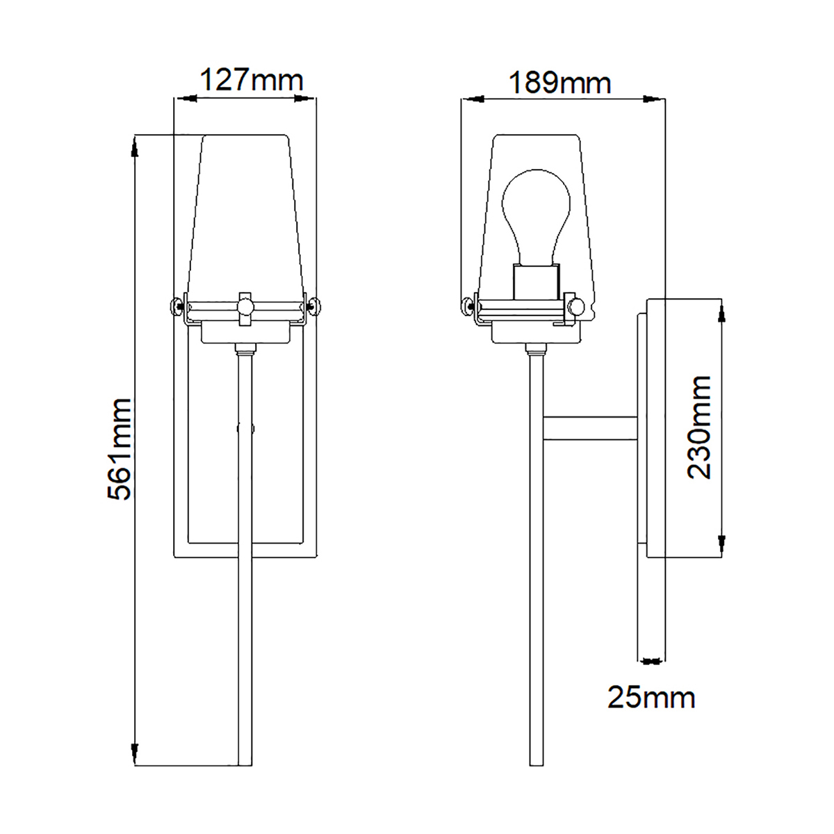 Бра с прозрачным стеклянным плафоном Kichler в Перми