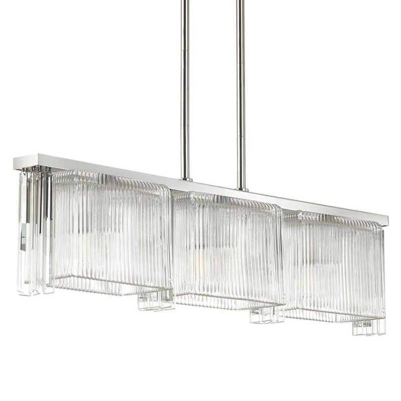 Люстра Madelen Chrome Linear Chandelier Хром Прозрачный (Transparent) в Перми | Loft Concept 