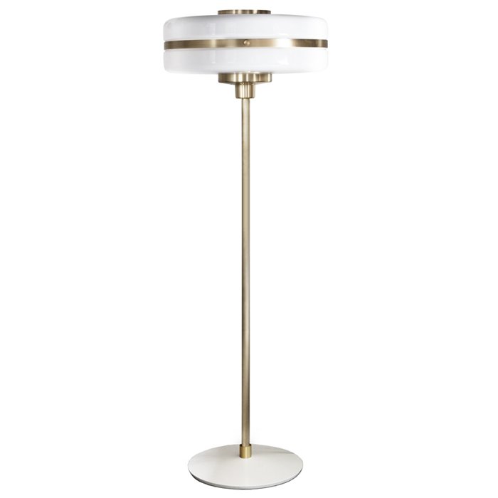 Торшер BERT FRANK Masina floor lamp Латунь Белый в Перми | Loft Concept 