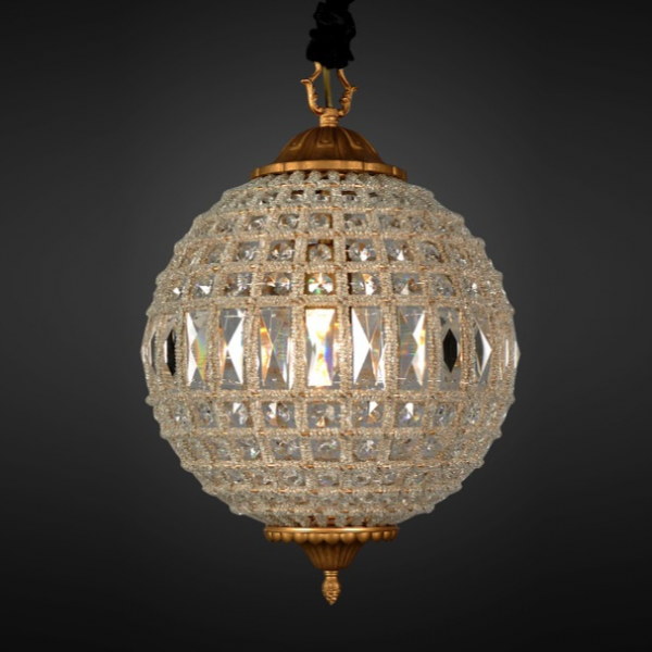 Люстра RH 19th c. Casbah Crystal Pendant 32 Темная бронза винтаж в Перми | Loft Concept 