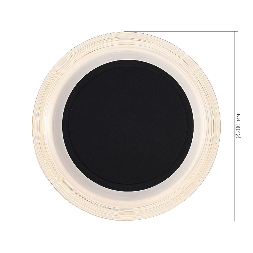 Бра круглое черный/прозрачный Plumpness LED 7 в Перми