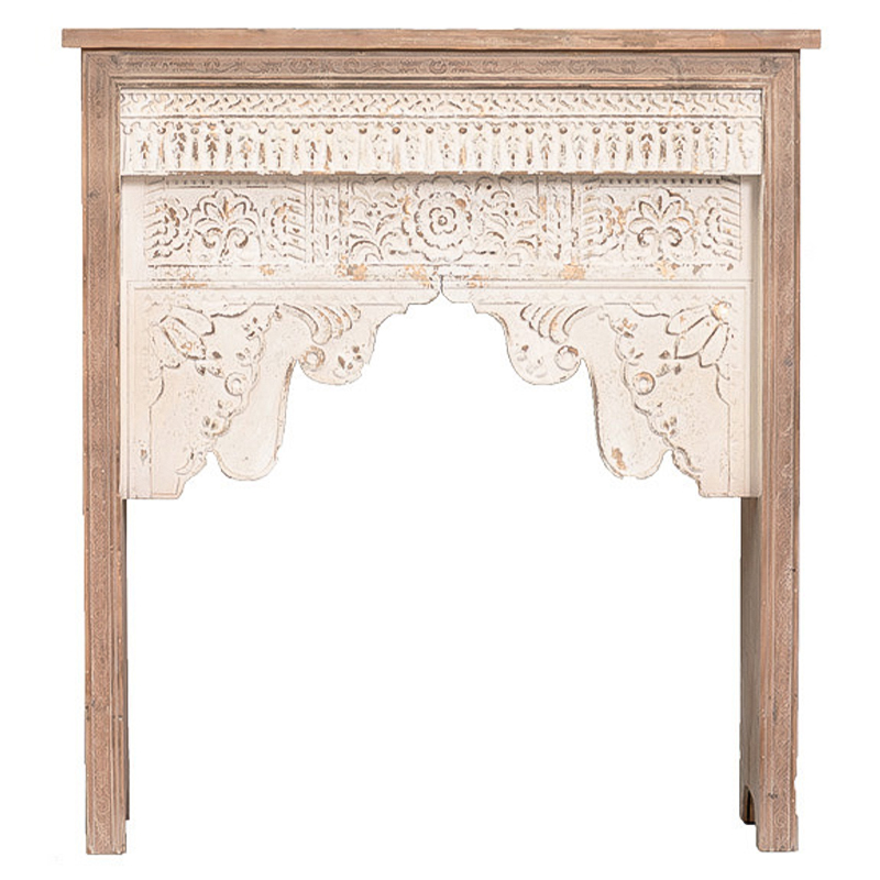 Консоль Indian Antique White Furniture Indra Console Бежевый Древесина в Перми | Loft Concept 