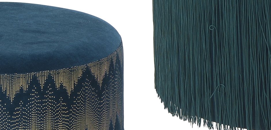 Пуф Fringe Blue Пуф Fringe Blue - Loft-Concept в Перми