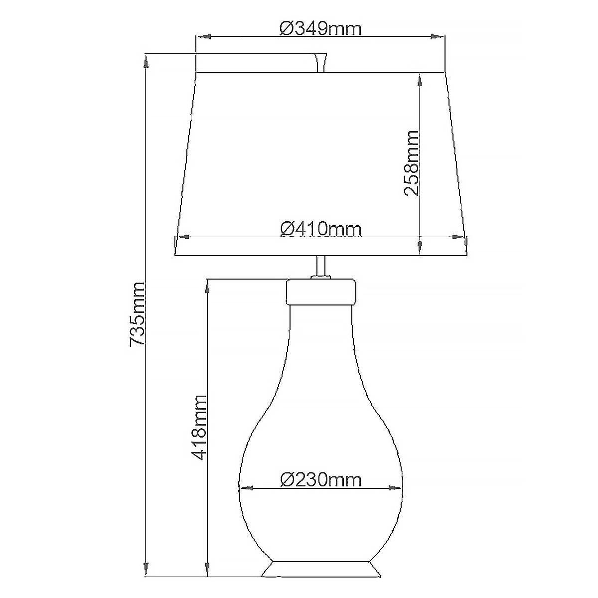 Настольная лампа с коническим дымчато-зелёным абажуром из искусственного шёлка Quintiesse в Перми
