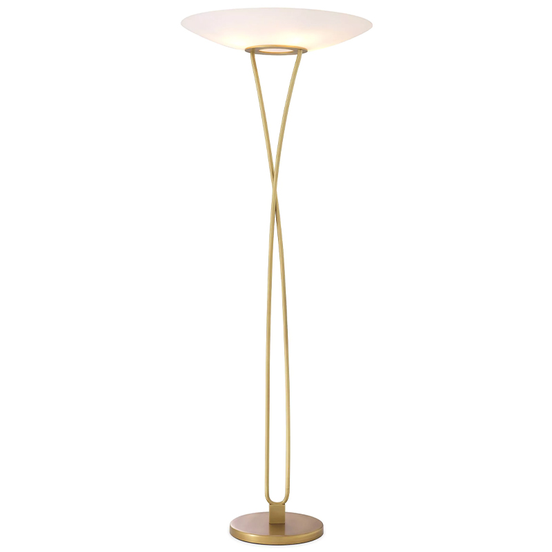 Товар Eichholtz Floor Lamp Laila Латунь Белый в Перми | Loft Concept 