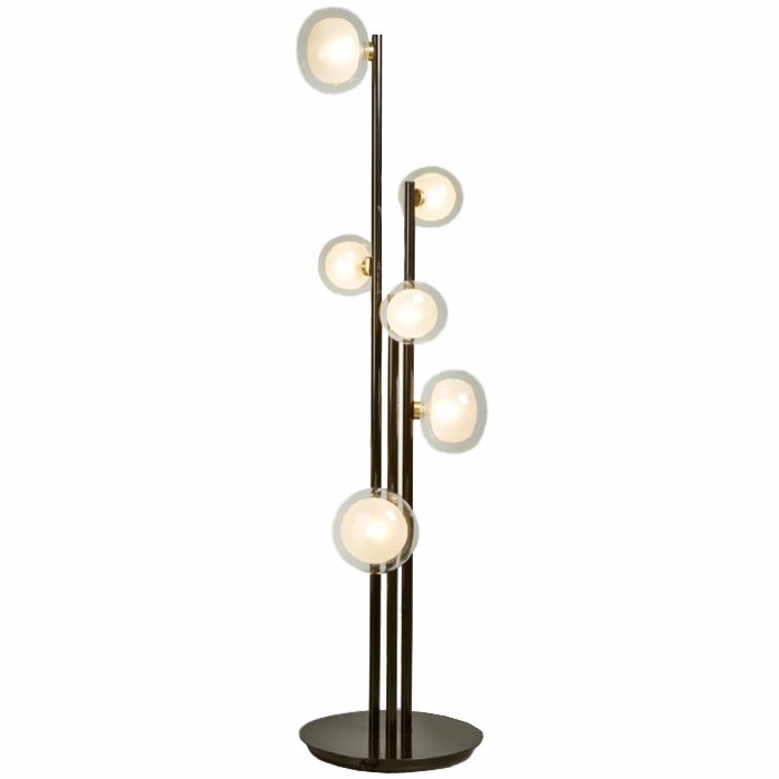 Торшер NABILA Floor Lamp Черный Глянцевое золото в Перми | Loft Concept 