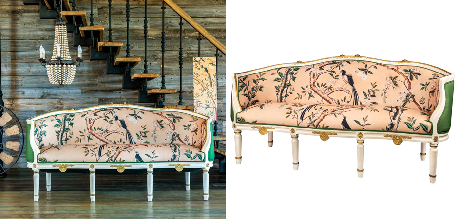 Диван Beige and Green Chinoiserie Sofa - Loft-Concept в Перми