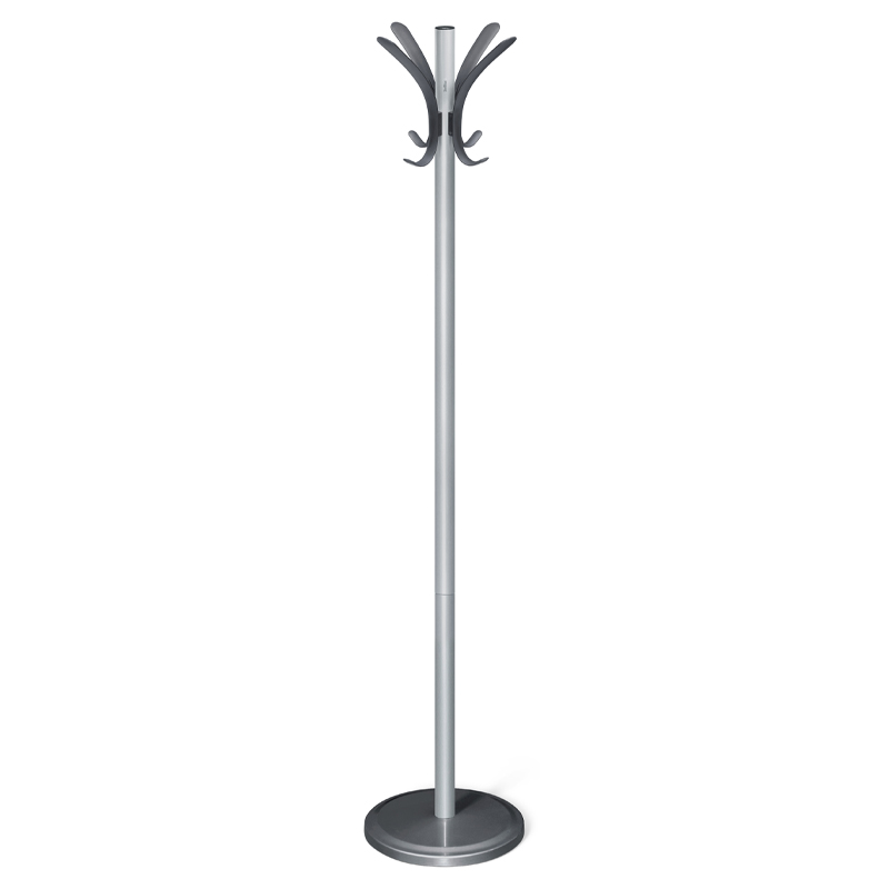 Вешалка серого цвета с 4-мя крючками из пластика Curves Hangers Серый Хром Вешалка серого цвета с 4-мя крючками из пластика Curves Hangers Серый Хром в Перми | Loft Concept