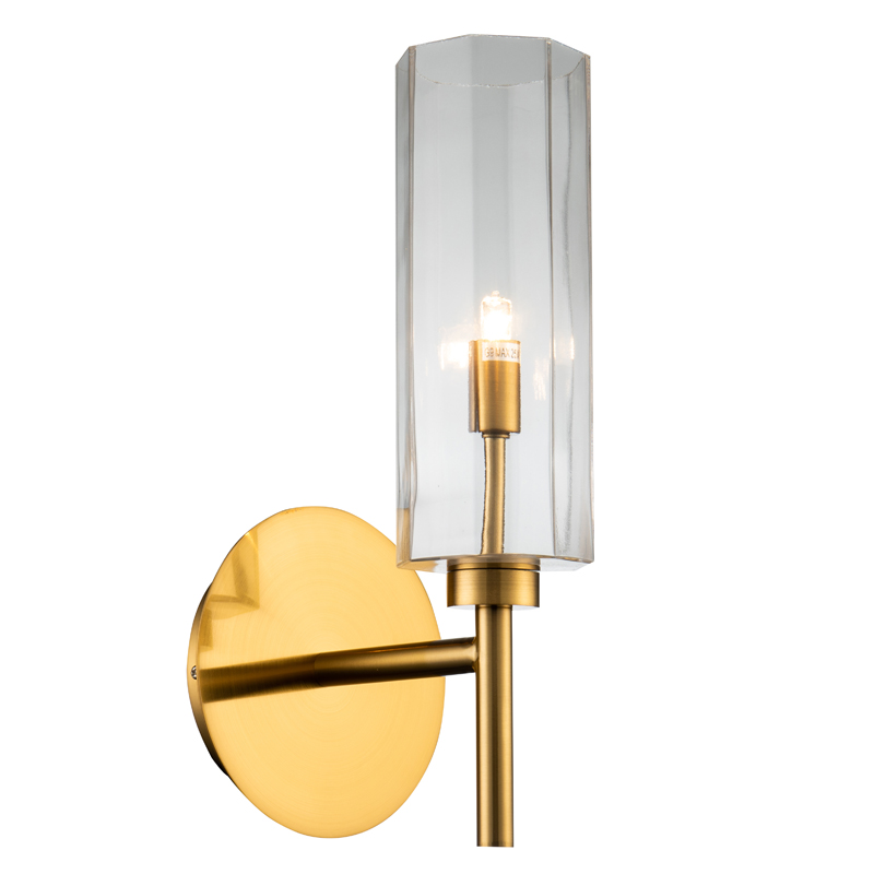 Бра Claudine Sconce Латунь Прозрачный в Перми | Loft Concept 