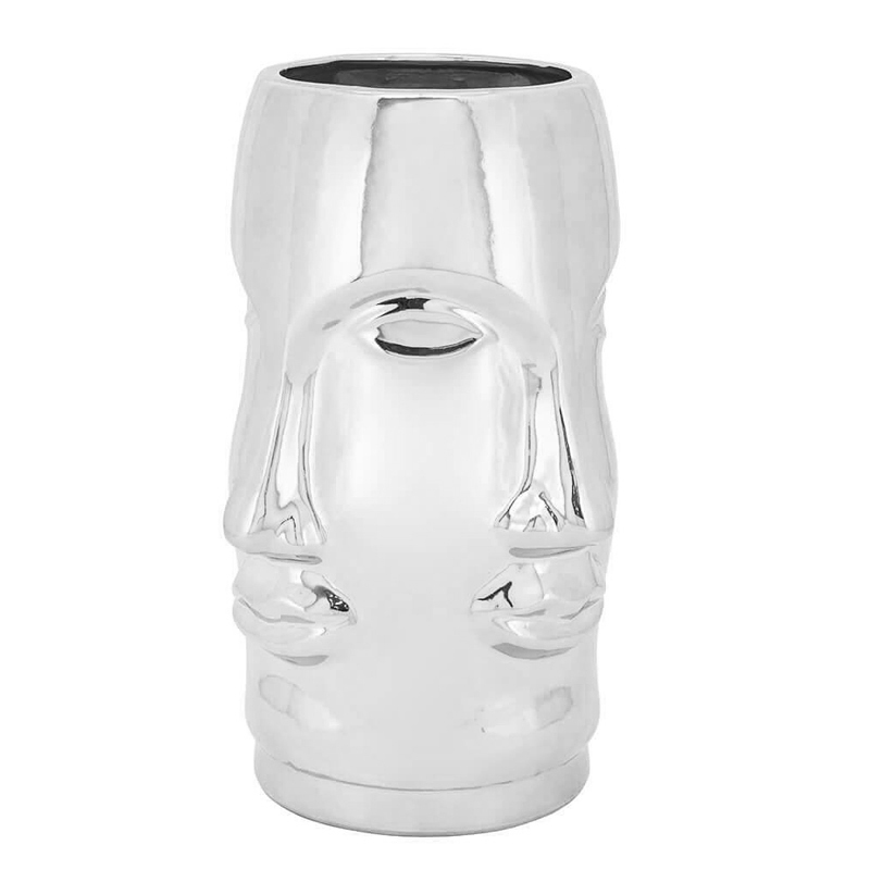 Ваза VASE MING FACE Silver Серебряный в Перми | Loft Concept 