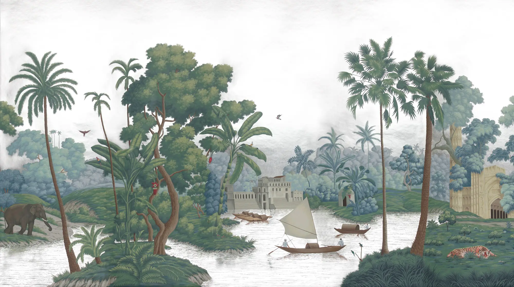 Обои ручная роспись River Scenes of Bengal Kolkata Обои ручная роспись River Scenes of Bengal Kolkata - постер Loft-Concept в Перми