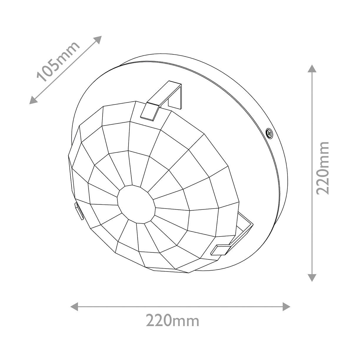 Бра округлой формы с многогранным стеклянным плафоном Hinkley в Перми