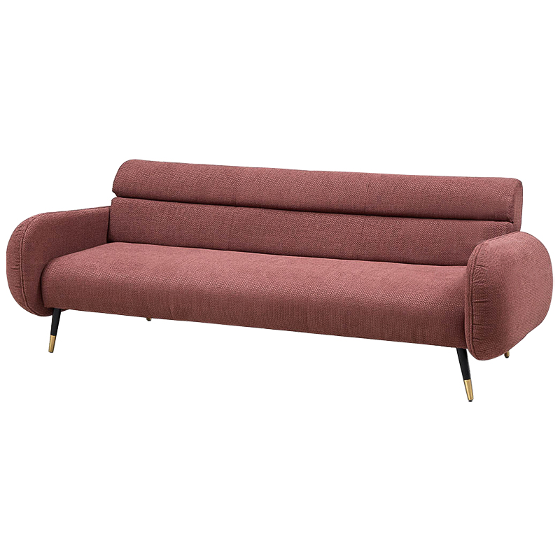 Диван Hebert Sofa Red L Красный Красный Черный Латунь в Перми | Loft Concept 