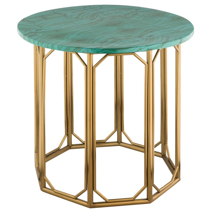 Malachite Modern Side Tables  Малахит (зеленый) Золотой в Перми | Loft Concept 