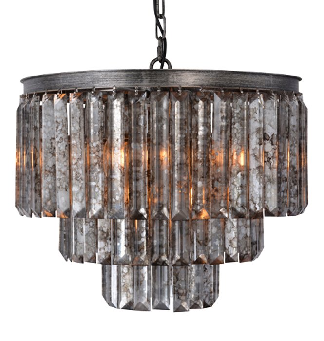 Подвесной светильник ODEON Aged Glass Chandelier Серебряный в Перми | Loft Concept 