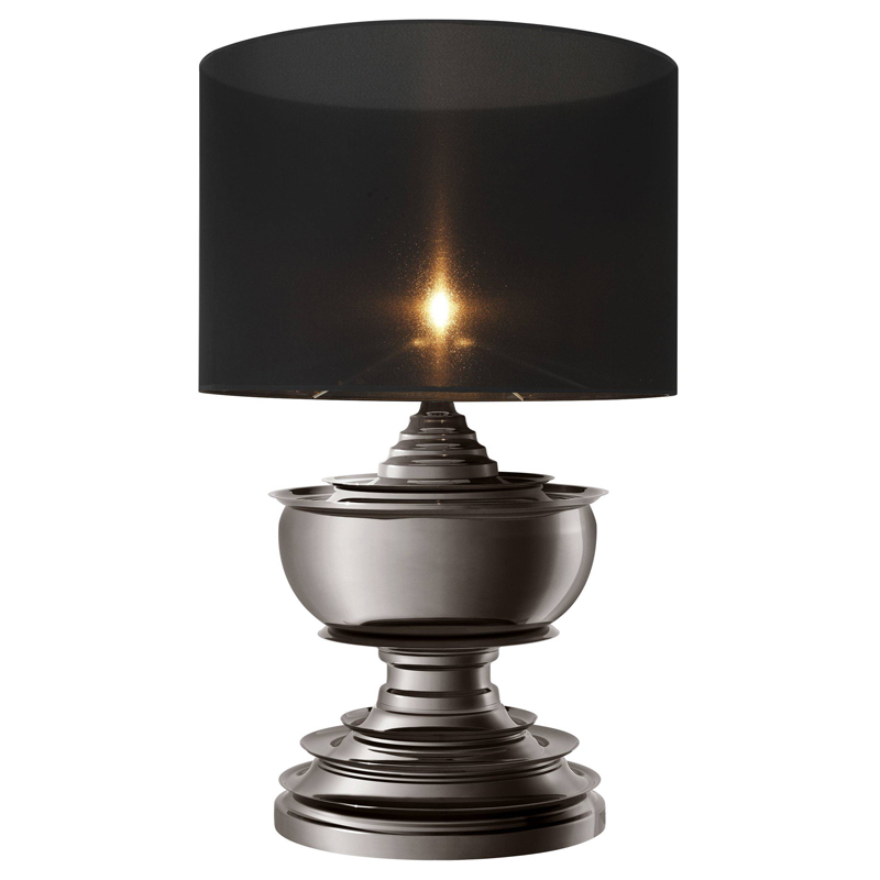 Настольная лампа Eichholtz Table Lamp Pagoda Black nickel Темный никель Черный в Перми | Loft Concept 