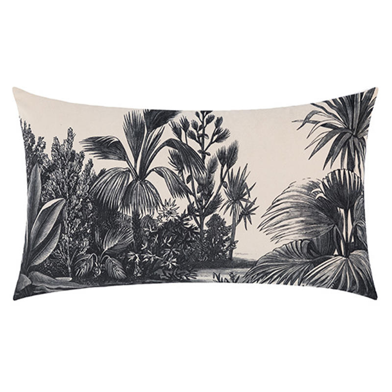 Декоративная подушка Rainforest Cushion Бежевый Черный в Перми | Loft Concept 