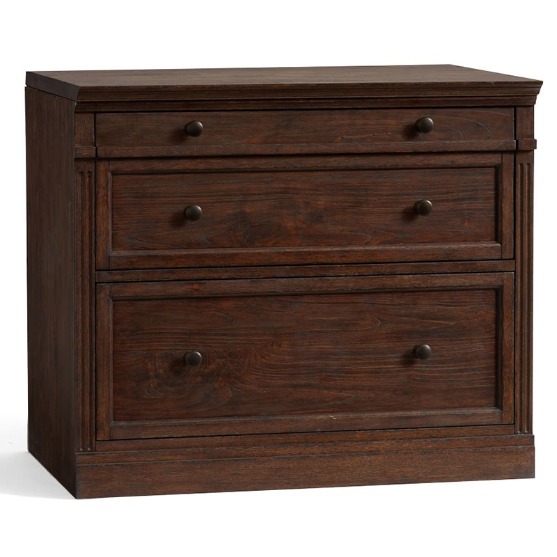 Комод с двумя ящиками Benjamin Chest of 2 Drawers Бежево-серый Белый Коричневый Черный в Перми | Loft Concept 