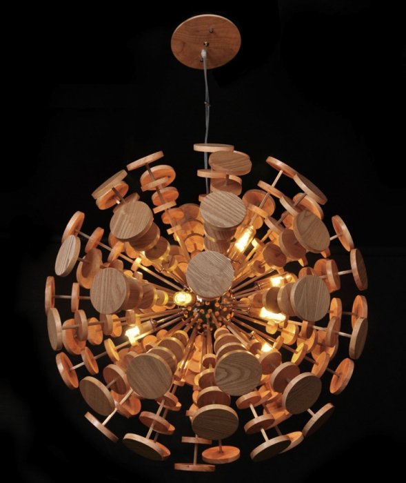 Люстра Wooden Glowworm Sphere  в Перми | Loft Concept 