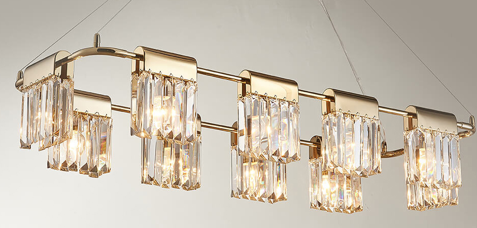 Люстра Crystal Pendants gold 10 Люстра Crystal Pendants gold 10 - Loft-Concept в Перми