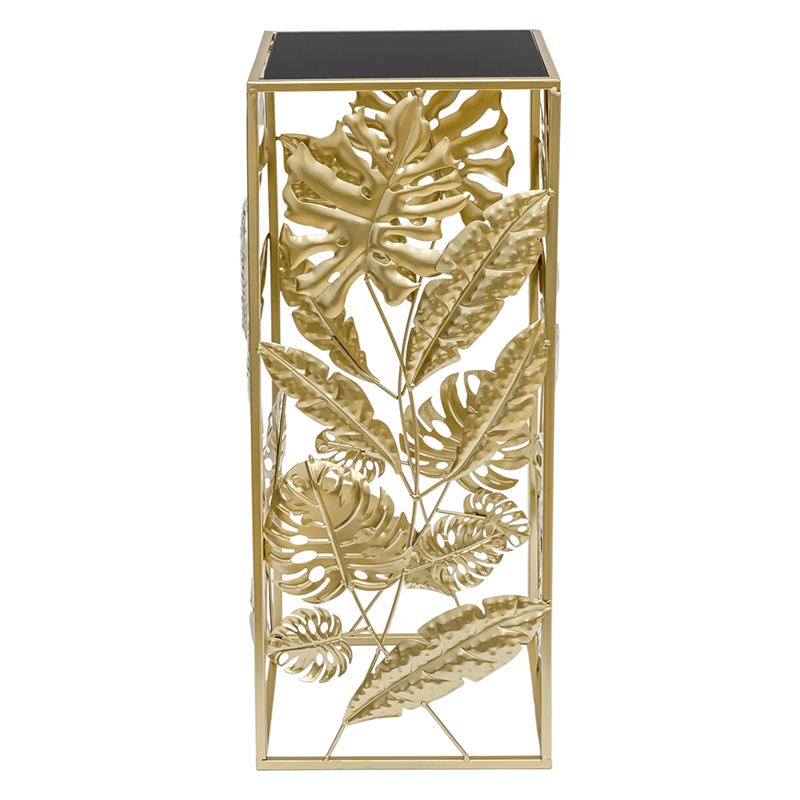 Подставка Tropical Gold Leaves Stand S Золотой Черный в Перми | Loft Concept 