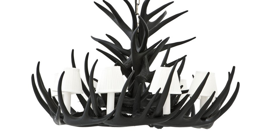 Люстра Eichholtz Chandelier Horn Highlands Black - Loft-Concept в Перми