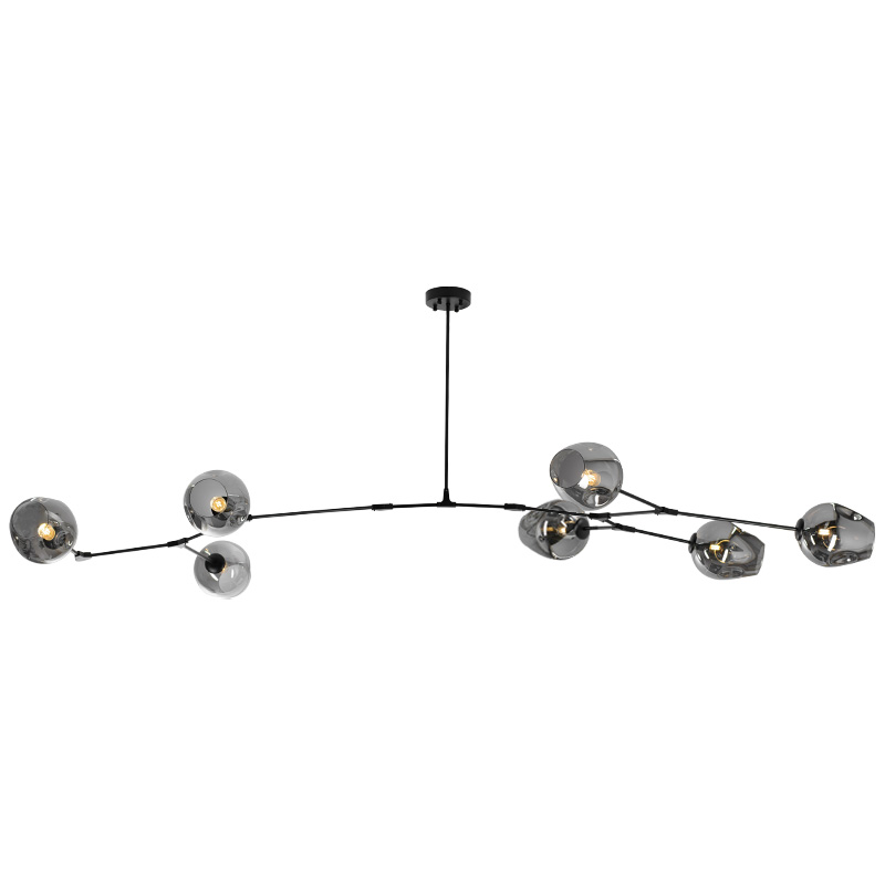 Люстра Branching Bubble Chandelier 7 Black Черный Серый в Перми | Loft Concept 