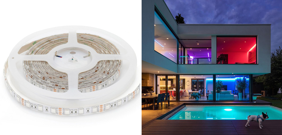 Светодиодная влагозащищенная лента 14,4W/m 60LED/m 5050SMD разноцветная 5M Светодиодная влагозащищенная лента 14,4W/m 60LED/m 5050SMD разноцветная 5M - Loft-Concept в Перми