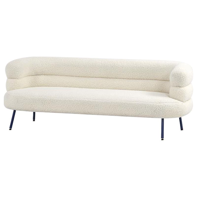 Диван Boyle White Boucle Sofa Белый Черный в Перми | Loft Concept 