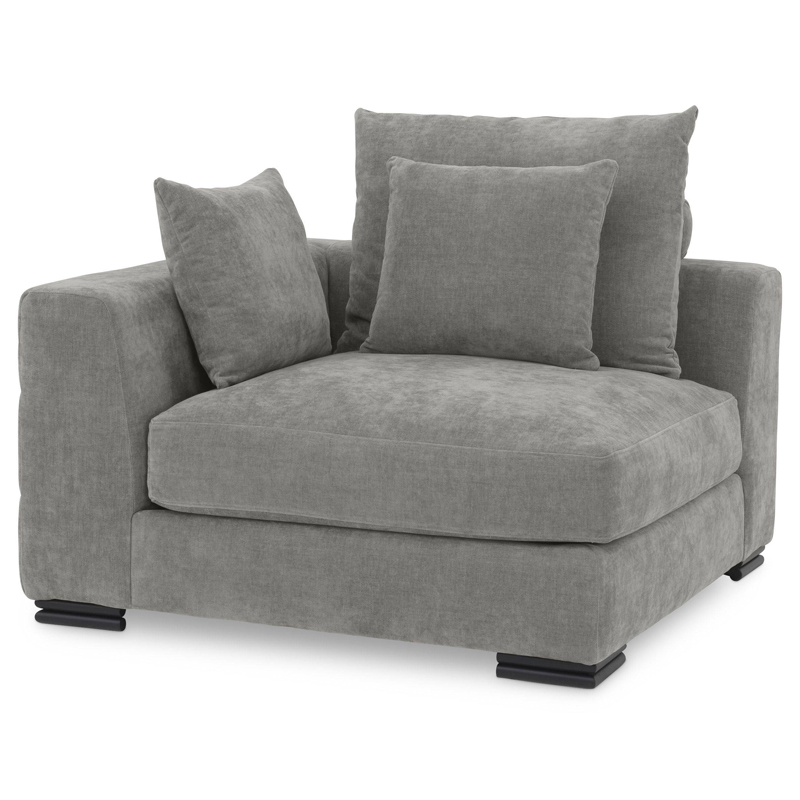 Диван Eichholtz Sofa Clifford Corner grey Серый Черный в Перми | Loft Concept 