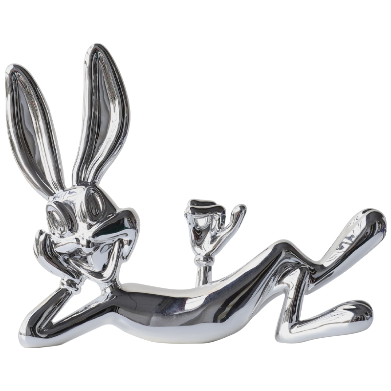 Декоративная статуэтка Bugs Bunny Silver Серебряный в Перми | Loft Concept 